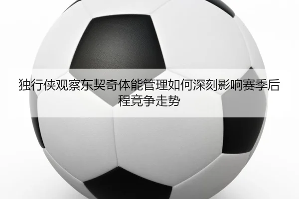 独行侠观察东契奇体能管理如何深刻影响赛季后程竞争走势